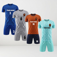 Set Jersey Sepak Bola Sublimasi Custom Cepat Kering dan Bernapas, Seragam Tim Sepak Bola
