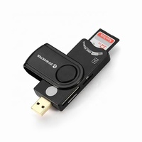 Lector/Grabador de Tarjetas Todo en Uno ZOWEETEK SD TF M2 MS ATM IC ID SIM, Compatible con ISO 7816, Certificado por USB CE FCC