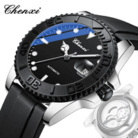 Montre mécanique squelette lumineuse de haute qualité avec bracelet en silicone, montre-bracelet automatique de luxe pour homme, mode et affaires