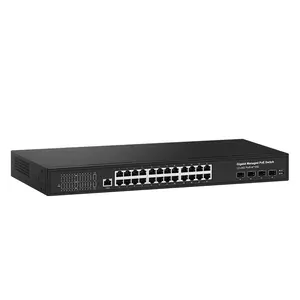 Direct Wholesale 24 Port Giga+4*10G SFP Slot Layer 3 Managed Poe Ip Services Network Switches