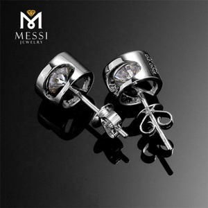 Pendientes de Diamantes de Laboratorio Messi, 1.0ct, CVD HPHT, Oro Blanco de 18k/14k para Mujer - Product Image 3