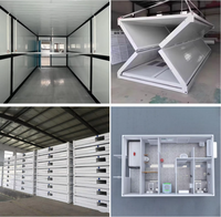 Maison conteneur pliable sur mesure OEM de 20 pieds, cabine préfabriquée portable pour bureau de chantier, entrepôt, logement