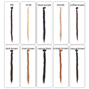 AliLeader – Extensions de <span class=keywords><strong>cheveux</strong></span> synthétiques, couleur unie, Dreadlocks artificielles faites à la main, <span class=keywords><strong>cheveux</strong></span> crochetés bruns, 1 brin - Product Image 5