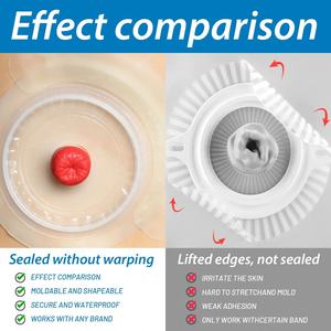 Tiras elásticas de barrera para ostomía, hidrocoloide de grado médico, adhesivo para la piel, cinta de barrera para ostomía, para bolsas de colostomía - Product Image 2