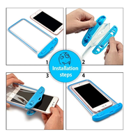 Casing HP Transparan Anti Air dengan Tali untuk Semua Ponsel Bahan TPU PC Universal Fit Desain Bening