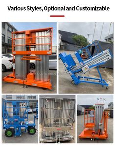 GTWY, plataforma de elevación de trabajo aéreo de mástil hidráulico eléctrico portátil de aleación de aluminio de 14m 16m 18M 20m para instalación de reparación - Product Image 4