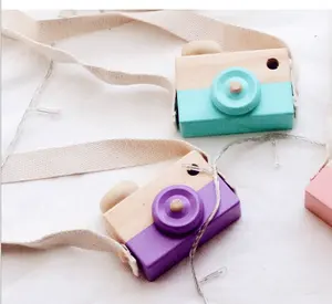 High quality wooden camera toys for baby kids gifts educational shape decor play creative manufacturer