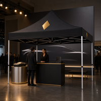 Tente pliante robuste en PVC imperméable 10x10 avec structure en aluminium, installation facile pour salons professionnels, expositions, intérieur/extérieur