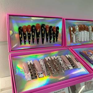 <span class=keywords><strong>Uñas</strong></span> Acrílicas de Diseño Hechas a Mano, Largas, con Empaque Personalizado y Logotipo, Proveedor Mayorista de <span class=keywords><strong>Uñas</strong></span> Acrílicas - Product Image 4