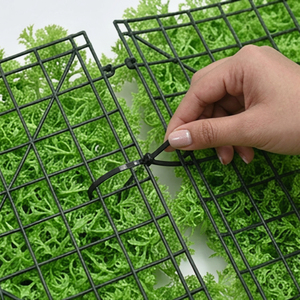 Artificial Eucalyptus Foliage Panel Vertical Garden Tile Green <b>Wall</b> Grass Mat Backdrop For Indoor Outdoor Home Decor - Product Image 5