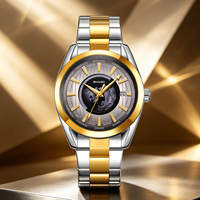 Montre automatique de luxe pour homme, ODM/OEM, logo personnalisé, bracelet en acier inoxydable 22 mm, étanche 30 m, cadran analogique, mode, affaires, vente en gros