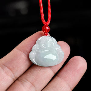 Colgante de Jadeíta Natural de Myanmar con Buda, Joyería para Mujer, Diseño Original, Estilo Chino, Regalo con Certificado de Tasación FG95 - Product Image 4