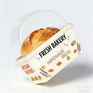 Boîtes d'emballage en papier personnalisées avec logo, écologiques, de qualité alimentaire, imprimées, pliables, pour gâteaux, biscuits, pain, pâtisseries, beignets, macarons - Product Image 1