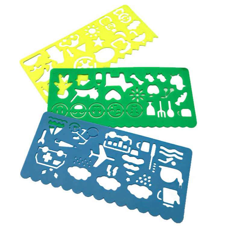 Plastic Drawing Stencils PP Stencils Various Shape Reusable Drawing Stencils For Kids Painting