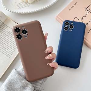 Custodia per telefono antiurto in Silicone morbido e liquido con Logo personalizzato originale per iPhone 17 16 15 Pro Max custodia per telefono - Product Image 1