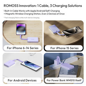 Banque d'alimentation Romoss 10000mAh, Pack magnétique PD <span class=keywords><strong>30W</strong></span> Charge filaire pour iPhone17, Samsung S26. - Product Image 6