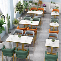 Conjunto de Mesa y Sillas de Comedor Modernas y Duraderas para Cafetería y Restaurante, para Uso en Hoteles, Escuelas y Centros Comerciales