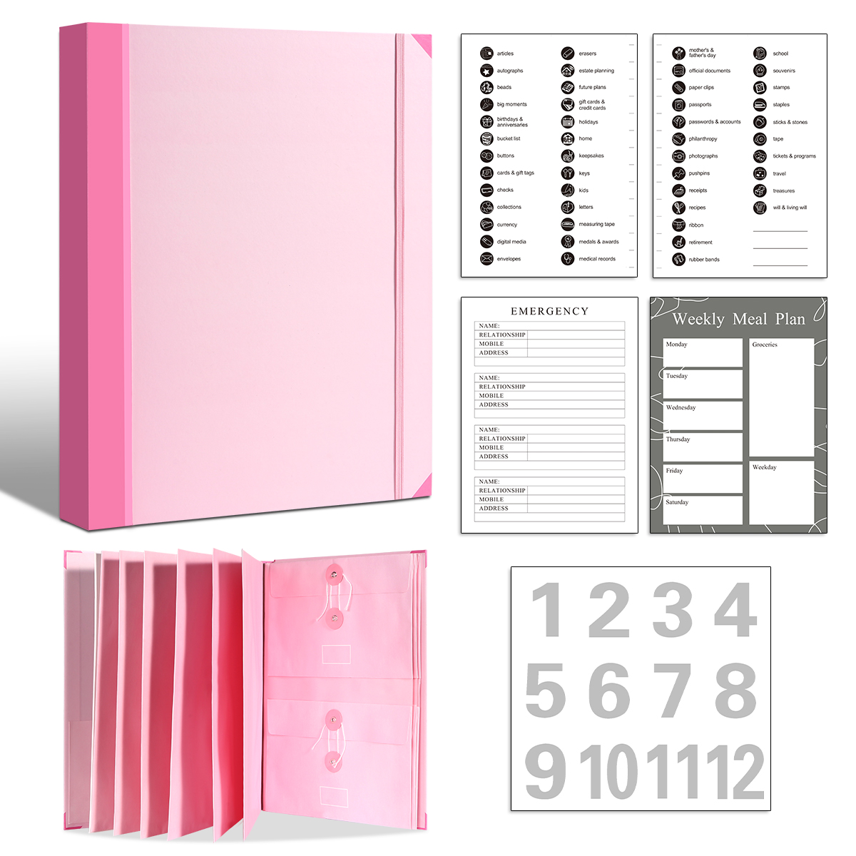 Cross Border Creative New Case I Go Missing Binding Manila Pocket Organ Storage Folder
