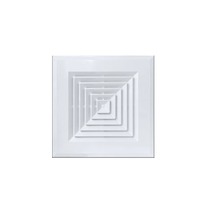 Diffuseur de plafond carré série Royal RSDA pour CVC, alimentation en air multi-angle avec noyau amovible et amortisseur OBD pour studio et hôpital