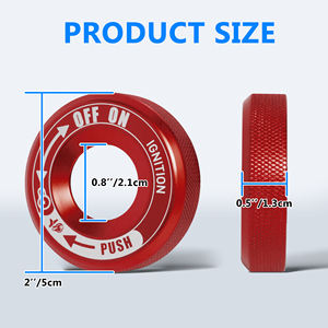 Cache-interrupteur d'allumage en aluminium anodisé rouge pour Can-Am Canyon Redrock/XT 2025-2026 |   Capuchon de protection pour bouton de démarrage/arrêt - Product Image 2