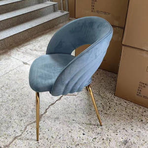 Hiện đại độc đáo thiết kế ghế ăn tự nhiên cũ màu nhung Ghế ăn xách tay đơn giản ghế phòng ăn - Product Image 5