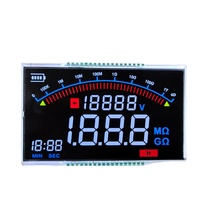 Module d'affichage LCD 7 segments 8 chiffres personnalisé OEM&ODM, technologie TN VA, fond noir, application pour maison intelligente, pilote HT1621/HT1622