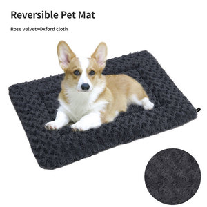 Nhà Máy Tùy Chỉnh Mềm Sang Trọng Con Chó Crate Mat Chất Lượng Cao Chống Trượt Trong Nhà/Du Lịch Giường Vật Nuôi Nhung Vải In Động Vật Nóng Lên Mèo - Product Image 2