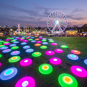 ไฟดิสโก้ LED ควบคุมแบบสัมผัส 16 สี กันน้ำ IP65 แบบเสียบปลั๊ก DMX512 ใช้แบตเตอรี่แบบชาร์จได้ ปรับความสว่างได้ เหมาะสำหรับงานปาร์ตี้ในสวน - Product Image 3