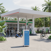 Gabinete de Intercambio de Baterías con Energía Solar ESINO de 4 Ranuras, Protección BMS, Desbloqueo por QR, Gabinete de Carga de Baterías para E-Mopeds para el Mercado Africano
