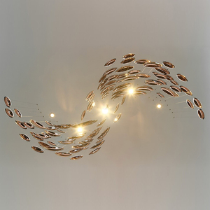 Design contemporaneo personalizzabile cristallo di vetro grande <span class=keywords><strong>sfera</strong></span> di Illuminazione Lampadario moderno - Product Image 6