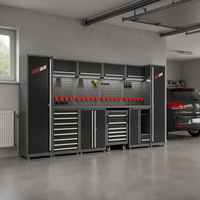 Système de rangement d'outils pour garage modulaire RW, établi robuste, armoire à outils en acier pour l'organisation de l'atelier et du garage