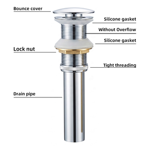 Desagüe de latón moderno de alta resistencia con superficie pulida, fácil de limpiar e instalar, para bañeras y uso hotelero - Product Image 4