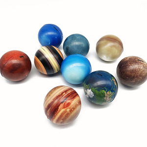 6cm renk baskılı katı yavaş yükselen PU gezegenleri ve ay stres giderici oyuncak, 8 gezegen + ay Fidget topları - Product Image 2