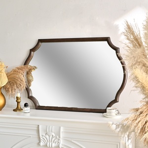 Home Living Room Decor European Rustic Eco-friendly Wooden Wall <b>Hanging</b> <b>Mirror</b> - Product Image 1