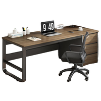 Bureau d'étudiant moderne simple avec tiroir Table de rangement de bureau au design moderne pour la chambre d'étude en bois à panneaux