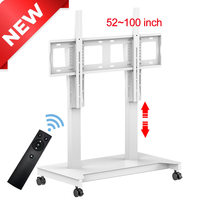 Chariot de levage motorisé pour téléviseur LED, réglable en hauteur, rotatif à 360 degrés, électrique, mobile, vente en gros, pour la maison et le bureau