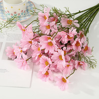 Fleurs de marguerite artificielles faites à la main, fleurs en soie réalistes pour la décoration de la maison, du salon, ornement de bureau, décoration de mariage