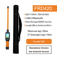 Escáner de Animales Portátil FDXB HDX de 134.2KHz, Lector Universal de Largo Alcance, Lector de Chips para Animales, Lector de Etiquetas RFID para Ganado