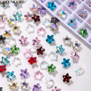 50pcs sac étoile de mer fond pointu en forme unique breloques à ongles 3D diamant Nail Art accessoires cristal polyvalent ongles strass - Product Image 3