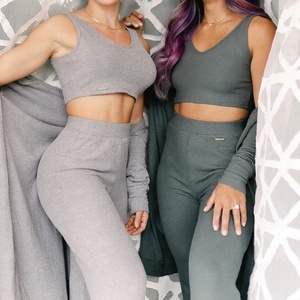 Personalizza ECO Friendly Top Yoga Set allenamento <span class=keywords><strong>abbigliamento</strong></span> <span class=keywords><strong>marca</strong></span> Active indossa <span class=keywords><strong>abbigliamento</strong></span> <span class=keywords><strong>sportivo</strong></span> donna brasile - Product Image 2