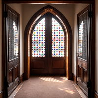 Portes d'église cintrées de style traditionnel sur mesure, conception étanche pour restaurants, hôtels, mosquées, églises et temples en extérieur