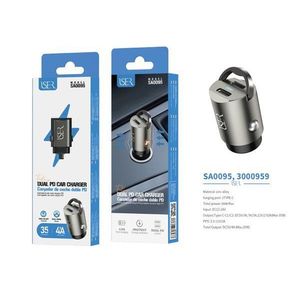 Cargador de coche Iser Dual Pd de 35W 4A con carga rápida para automóviles - Product Image 1