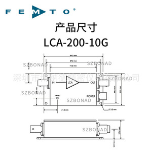 Amplificateur de courant Femto Lca-200-100g, transimpédance à faible bruit, haute précision - Product Image 3