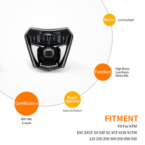 Phare de moto LED de haute qualité 65w avec DRL pour KTMM EXC XC-W <span class=keywords><strong>FREERIDE</strong></span> 2018-2022, phare de moto LED - Product Image 6