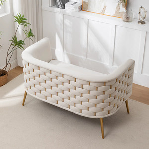 أريكة بذراعين من قماش المخمل المنسوج رائجة البيع لعام <span class=keywords><strong>2026</strong></span> مع رغوة عالية الكثافة وإطار من الخشب الصلب - Product Image 6