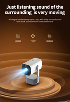 Projecteur portable K2-B pour camping en plein air, 220 lumens, mise au point automatique, 3 heures d'autonomie, 270 °   Projecteur de cinéma maison à rotation réglable