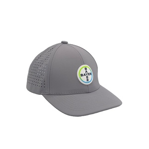 Casquette de golf HS54 de luxe unie avec cordon, perforations laser, 5 panneaux, imperméable, style snapback pour homme - Product Image 1
