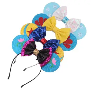 Princess Girls Bows Minnie Mickey Headband Ears Hair Accessories Kid Women Head-Accessories Headdress Head Band Party