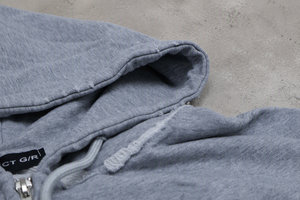 Felpa con Zip Personalizzata per Uomo, Stile Oversize <span class=keywords><strong>Y2K</strong></span> Effetto Lavaggio Acido, 100% Cotone Terry 430 GSM - Product Image 4