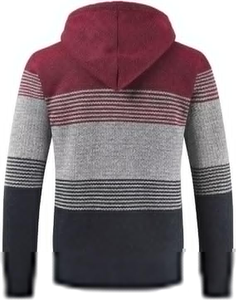 Cardigan Invernale da Uomo in Pile Spesso e Caldo, Felpa con Cappuccio Classica a Maniche Lunghe, Maglione Lavorato a Maglia, Giacca - Product Image 4